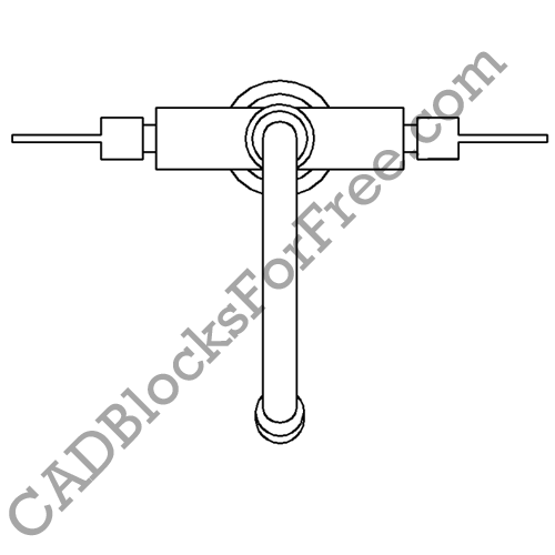Kitchen Sink Tap/Faucet | Free AutoCAD block in DWG